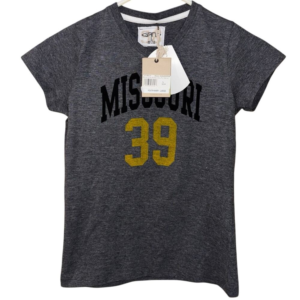 Garb girls’ Officially Licensed Collegiate Missouri t-shirt NWT (Large age 9-10)